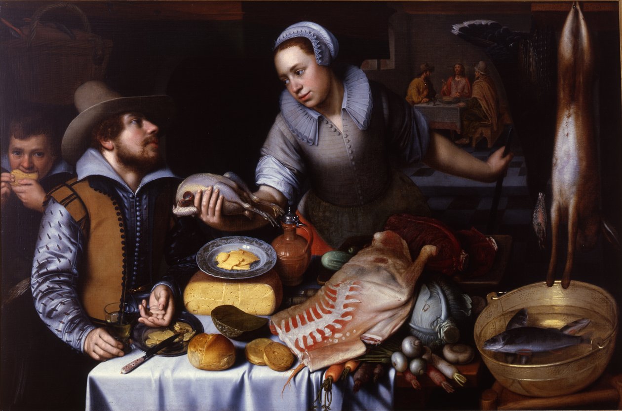 Vacsora Emmausban, 1612 alkotó: Cornelis Engelsz