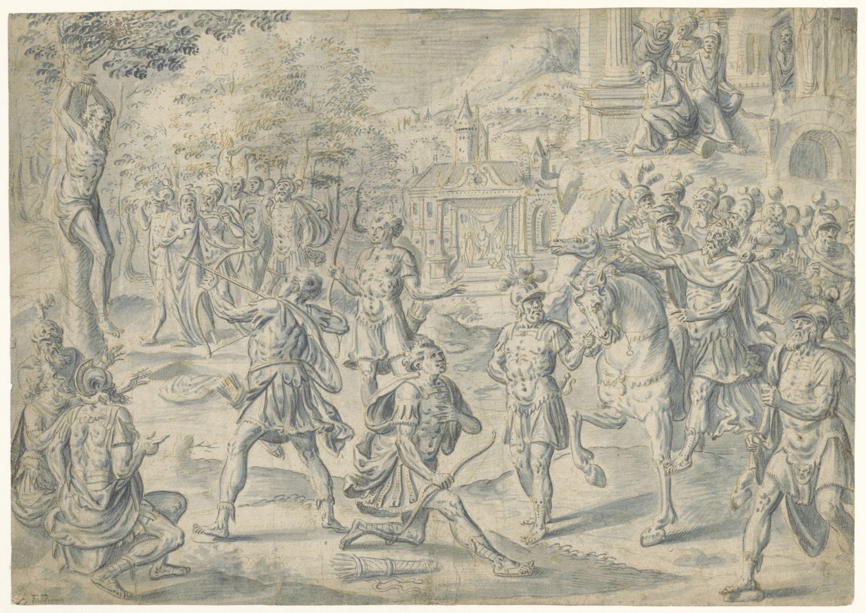 Lövés az apa holttestére alkotó: Cornelis Floris (II) (circle of)