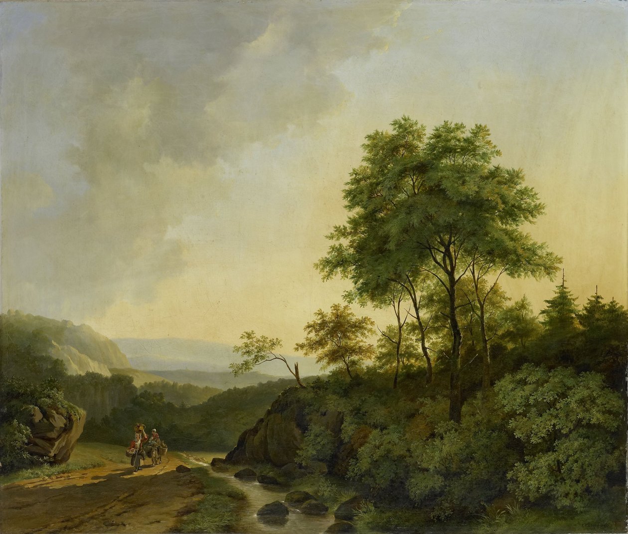 Kilátás a Harz-hegységben alkotó: Cornelis Francois Roos