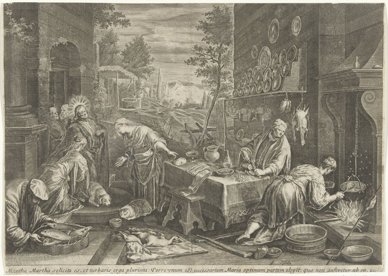 Krisztus Márta és Mária házában alkotó: Cornelis Galle (I)