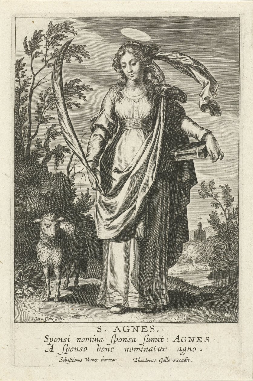 H. Ágnes Mirror of the Illustrious Virgins (sorozat címe) alkotó: Cornelis Galle (I)