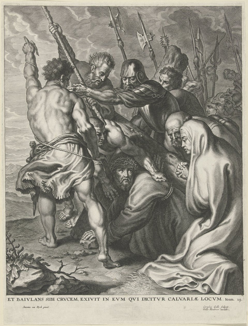 A kereszt hordozása alkotó: Cornelis Galle (I)