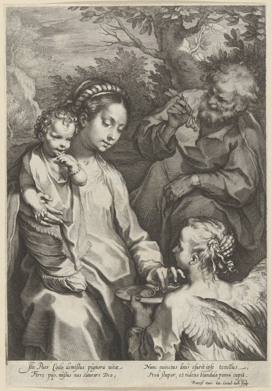 Mária táplálja a Gyermeket alkotó: Cornelis Galle (I)