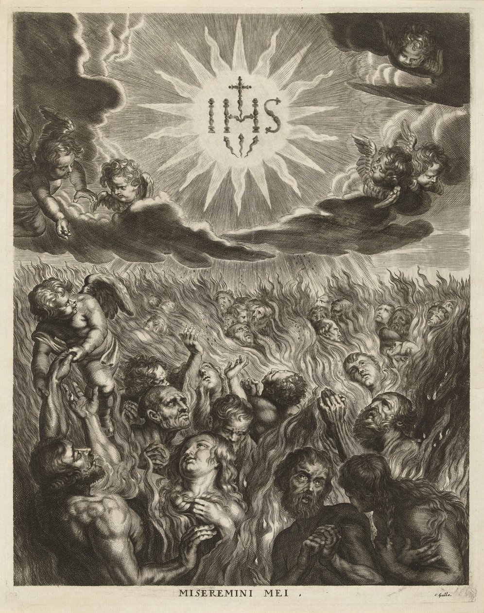Emberek a purgatóriumban alkotó: Cornelis Galle (I)