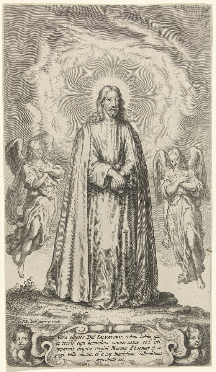 Krisztus két angyallal alkotó: Cornelis Galle (II)