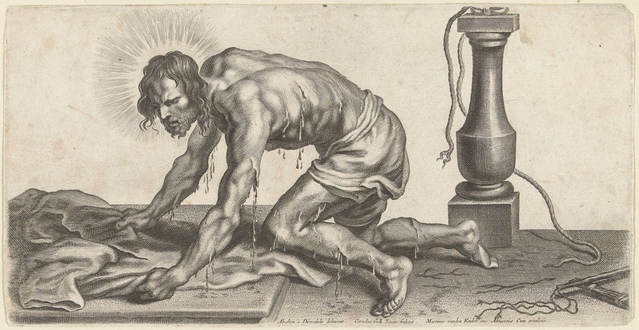 Krisztus a korbácsolás után alkotó: Cornelis Galle (II)