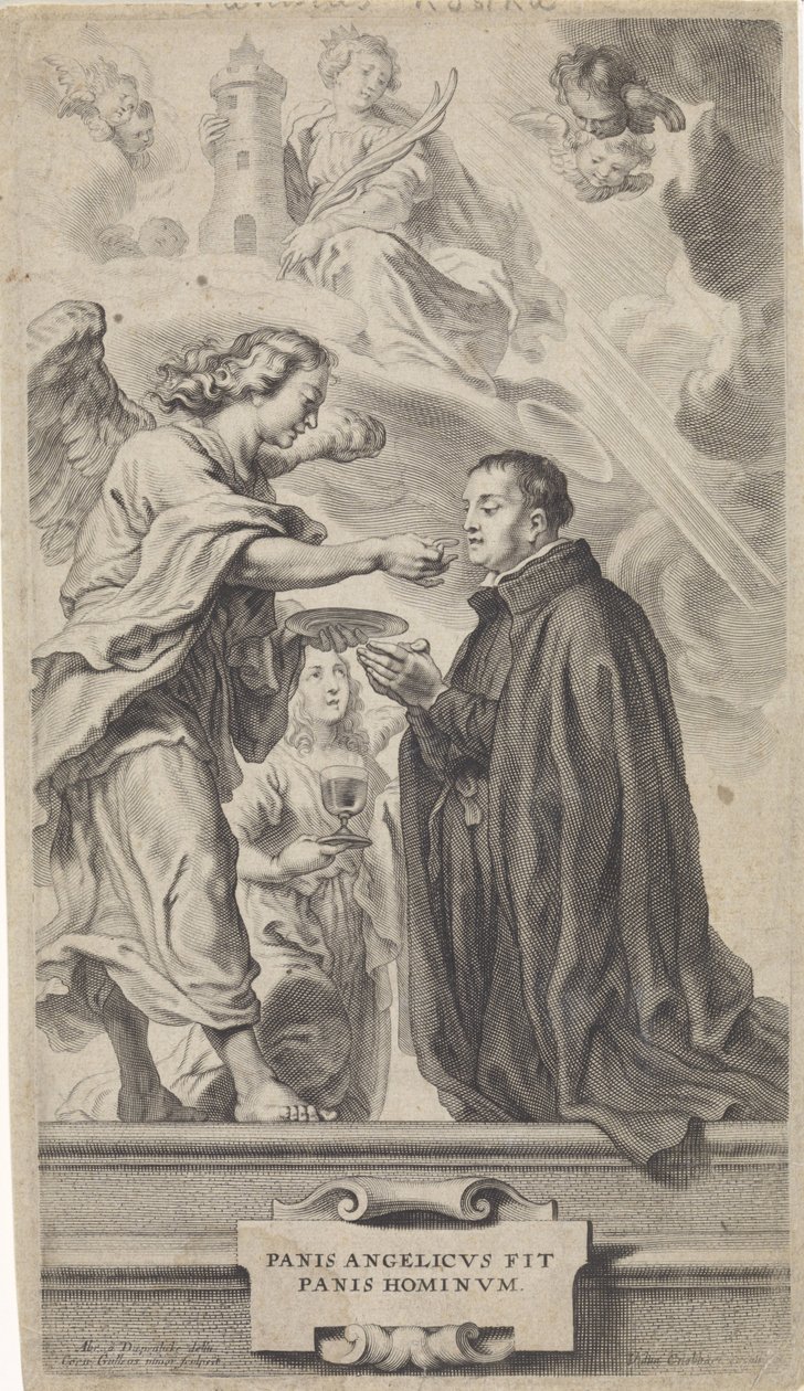 Szent Stanislaus Kostka (?) közössége angyallal alkotó: Cornelis Galle (II)