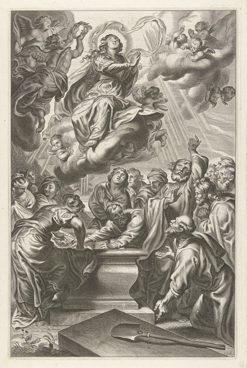 Mária mennybemenetele alkotó: Cornelis Galle (II)