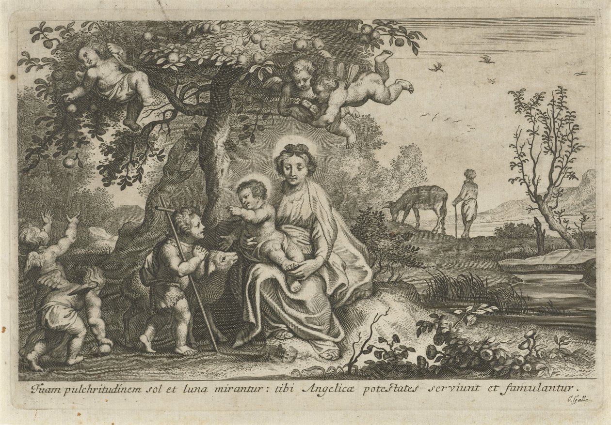 Mária gyermekével és Keresztelő Jánossal alkotó: Cornelis Galle (II)