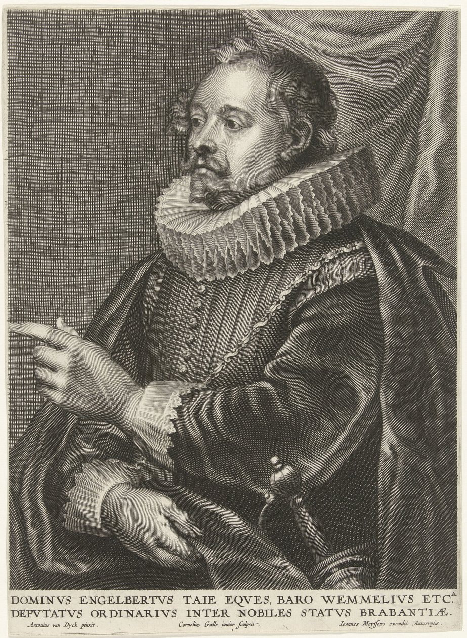 Engelbert Tajé, báró van Wemmel portréja alkotó: Cornelis Galle (II)