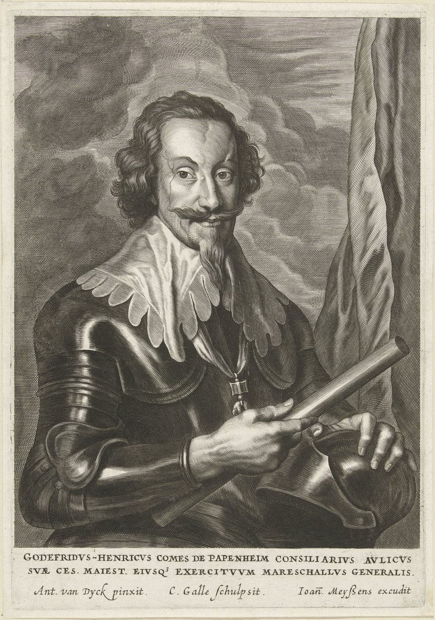 Gottfried Heinrich, Pappenheim grófjának portréja alkotó: Cornelis Galle (II)