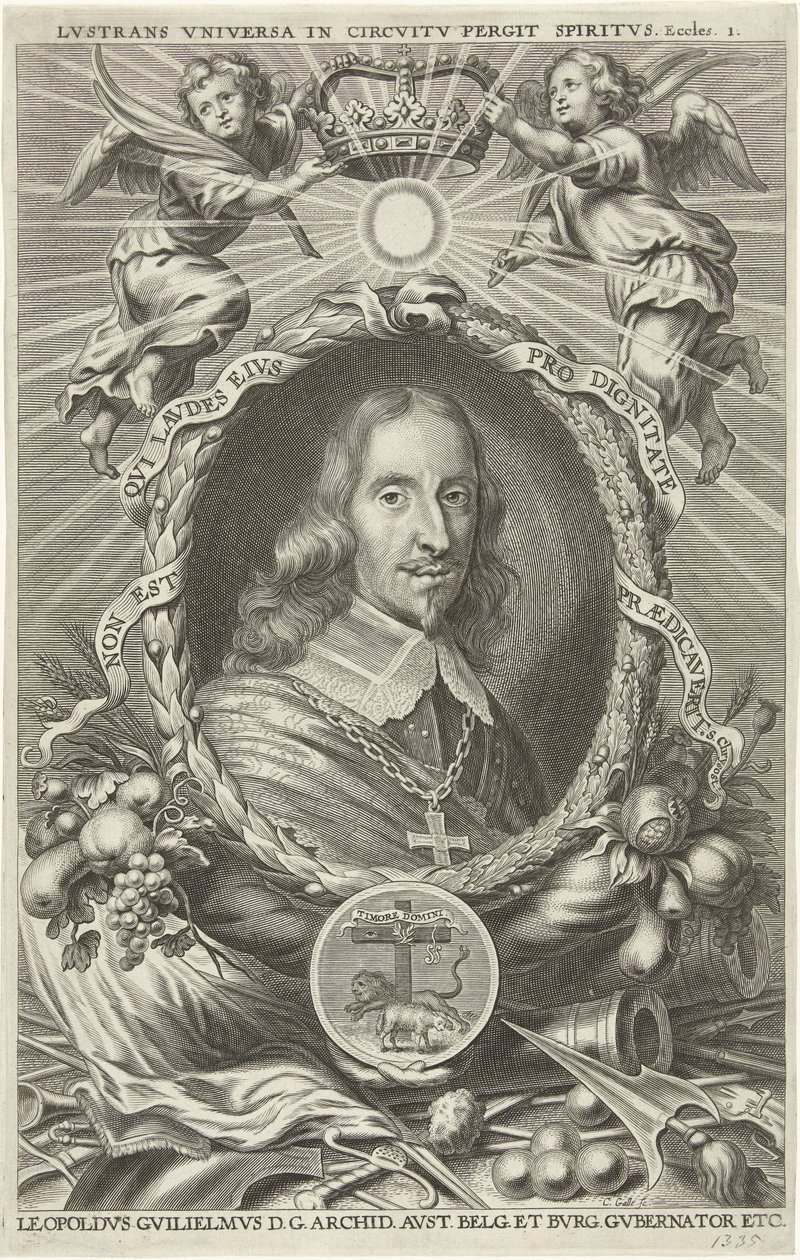 Leopold Willem, osztrák főherceg portréja alkotó: Cornelis Galle (II)
