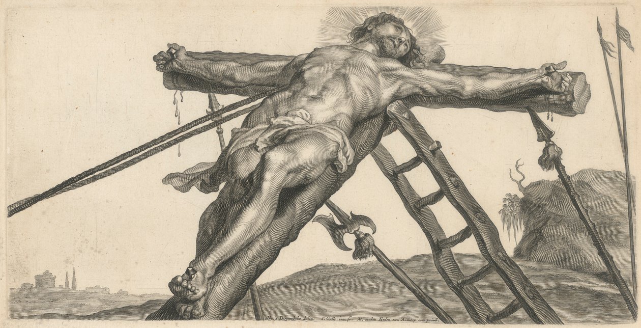 Krisztus felemelése a kereszten alkotó: Cornelis Galle II