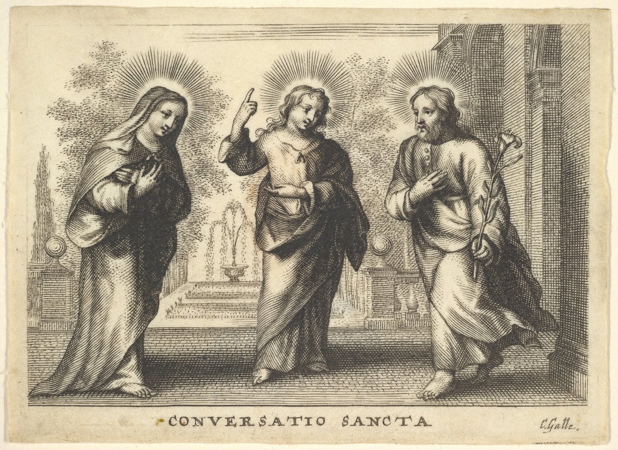 Szent beszélgetés. alkotó: Cornelis Galle I