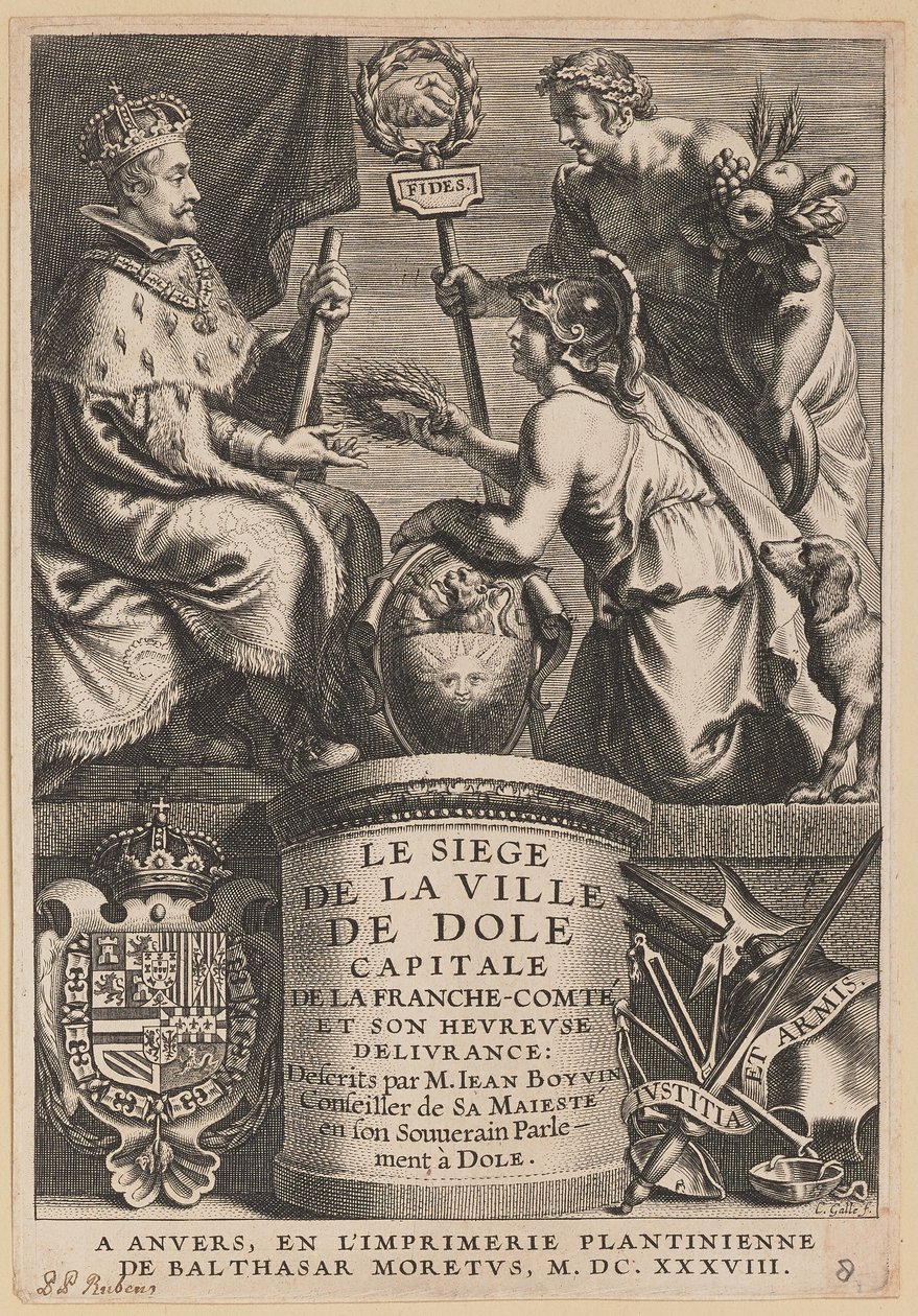 Címlap: Jean Boyvin, Dole város ostroma alkotó: Cornelis Galle I after Erasmus Quellinus II after Sir Peter Paul Rubens