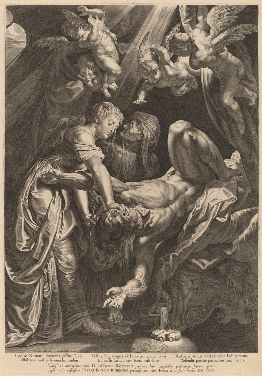 Judith lefejezi Holofernészt alkotó: Cornelis Galle I after Sir Peter Paul Rubens