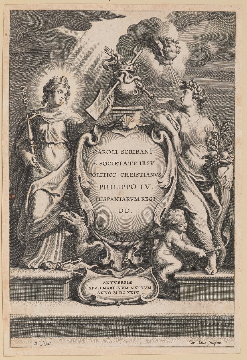Címlap: Carolus Scribani, Politico-Christianus alkotó: Cornelis Galle I after Sir Peter Paul Rubens