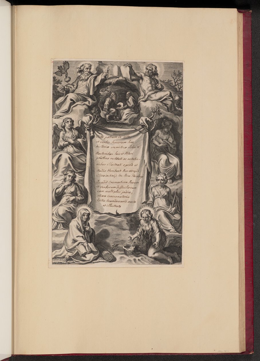 Címlap Heribert Rosweyde "Az apák élete" című művéhez alkotó: Cornelis Galle I after Sir Peter Paul Rubens