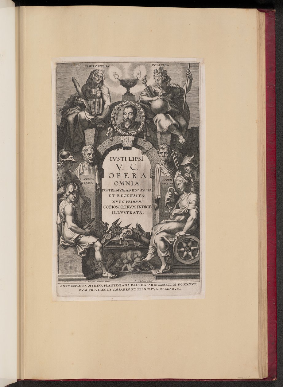 Címlap: Justus Lipsius, Opera Omnia, I alkotó: Cornelis Galle I after Sir Peter Paul Rubens