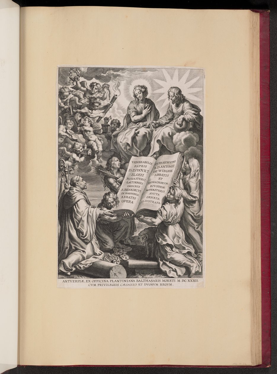 Címlap: Louis Blosius, Opera alkotó: Cornelis Galle I after Sir Peter Paul Rubens
