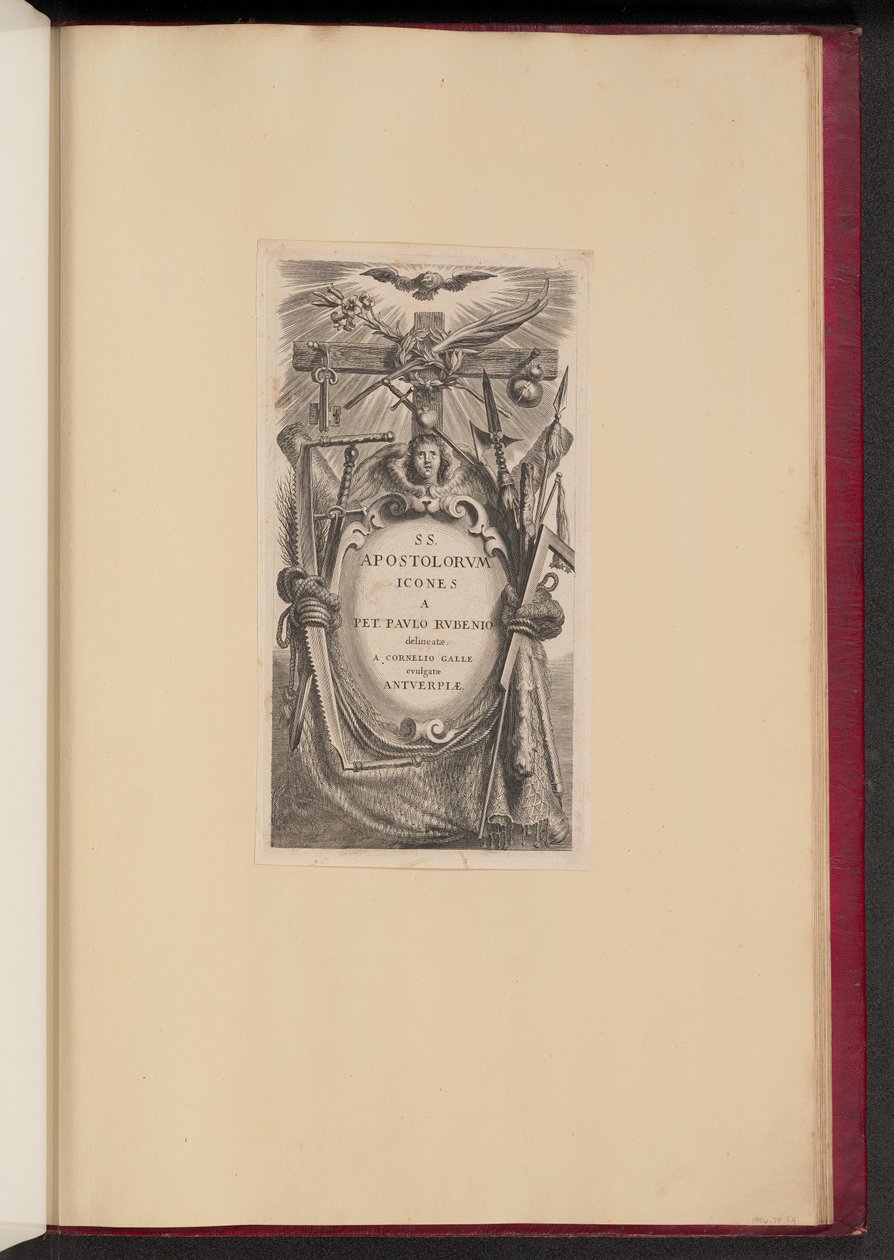 Címtábla az SS-hez. Apostolorvm Icones alkotó: Cornelis Galle I after Sir Peter Paul Rubens