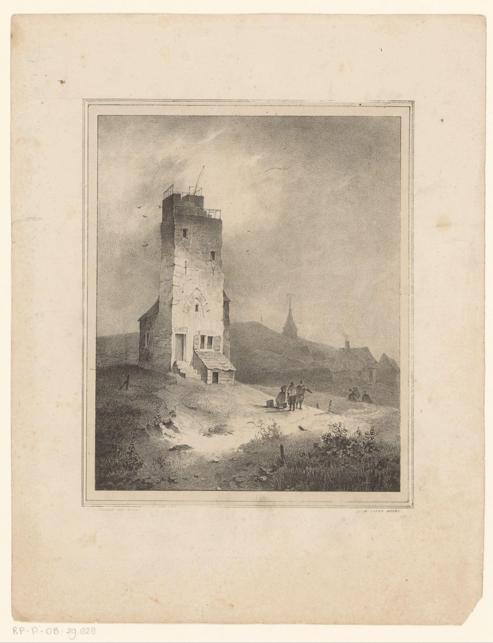 Torony dűne tájban alkotó: Cornelis Gerrit Verburgh