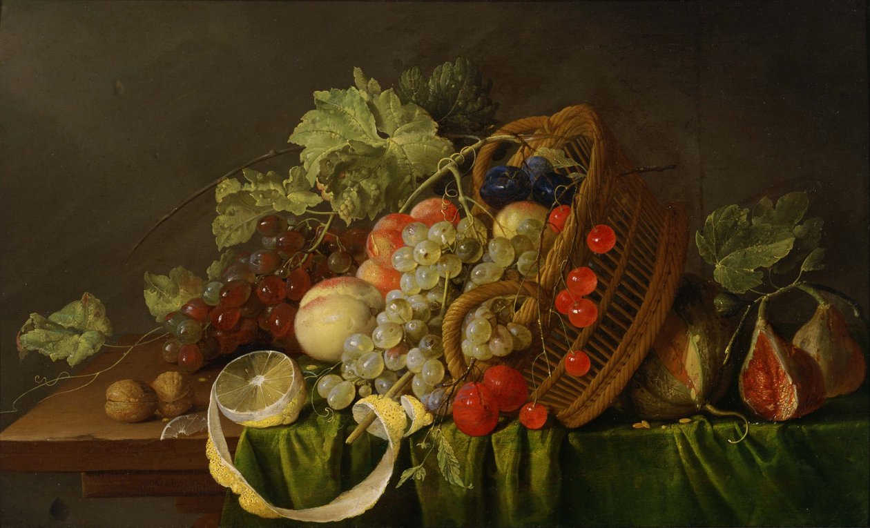 Csendélet gyümölcskosárral, 1654 körül alkotó: Cornelis de Heem