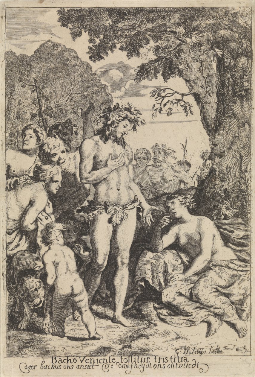 Bacchus vigasztalja Ariadnét Bacchus eljövetelével megszűnik a szomorúság (cím a tárgyon) alkotó: Cornelis Holsteyn