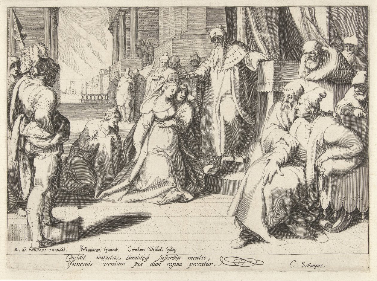 Eszter Ahasvérus előtt alkotó: Cornelis Jacobsz. Drebbel
