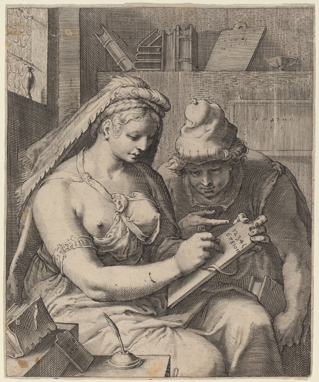 Számtan alkotó: Cornelis Jacobsz Drebbel, after Hendrik Goltzius