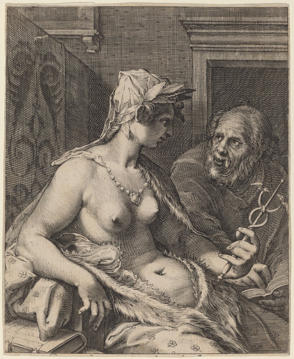 Költészet alkotó: Cornelis Jacobsz Drebbel, after Hendrik Goltzius
