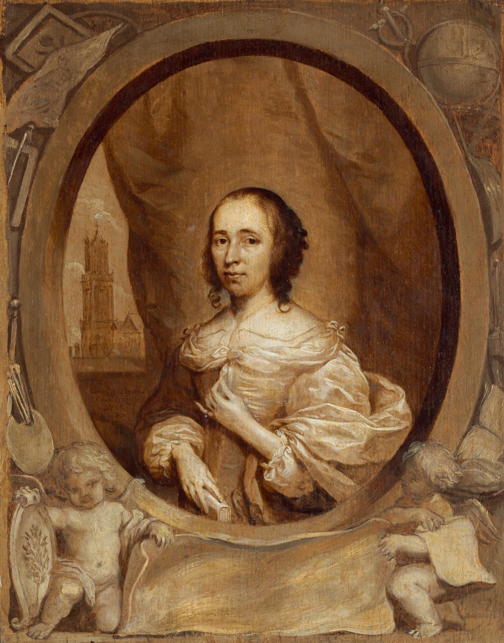 Anna Maria van Schurman alkotó: Cornelis Jonson van Ceulen