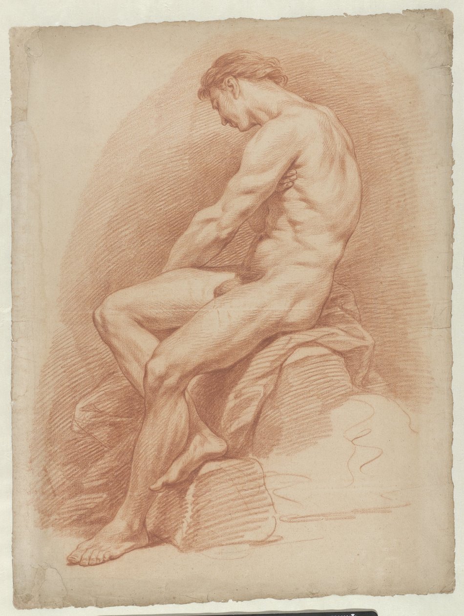Ülő férfi akt alkotó: Cornelis Joseph d