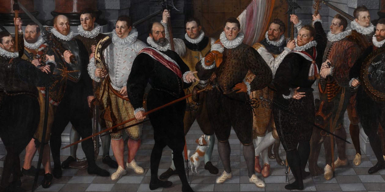Dirck Jacobsz Rosecrans százados és Pauw hadnagy társasága Dirck Jacobsz Rosecrans kapitány és Pauw hadnagy társasága, Amszterdam, 1588 alkotó: Cornelis Ketel