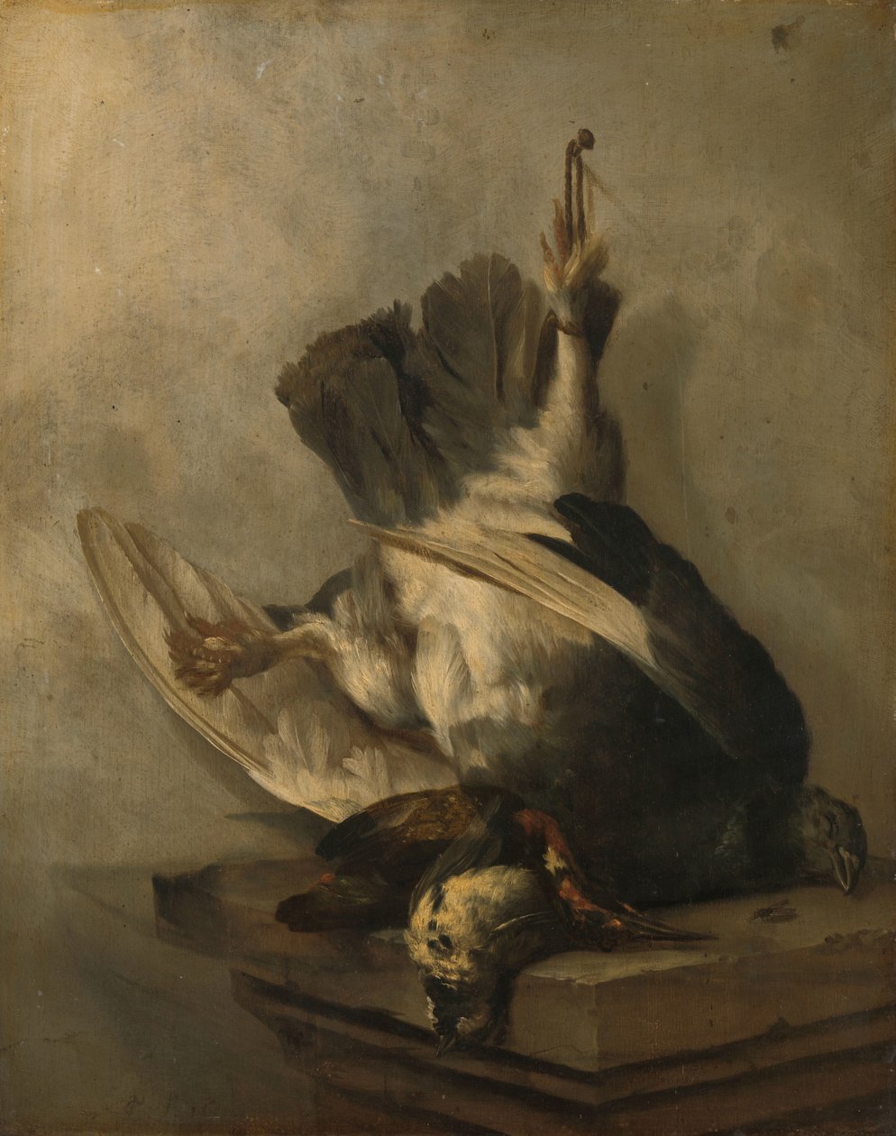 Csendélet harkály és szalonkák alkotó: Cornelis Lelienbergh