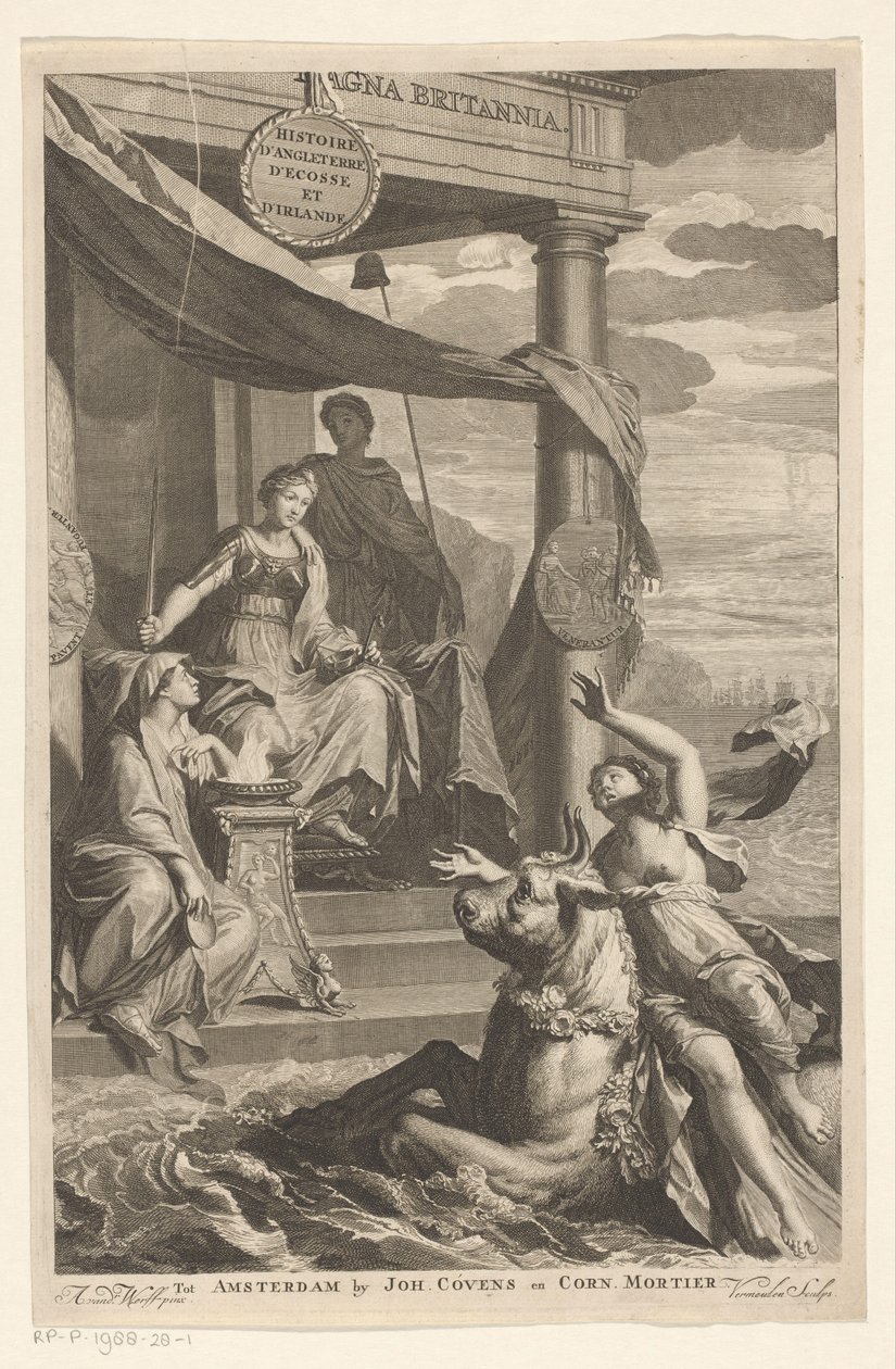 Európa elrablása Britannia nézte Címlap ehhez: Isaac de Larrey, Histoire d