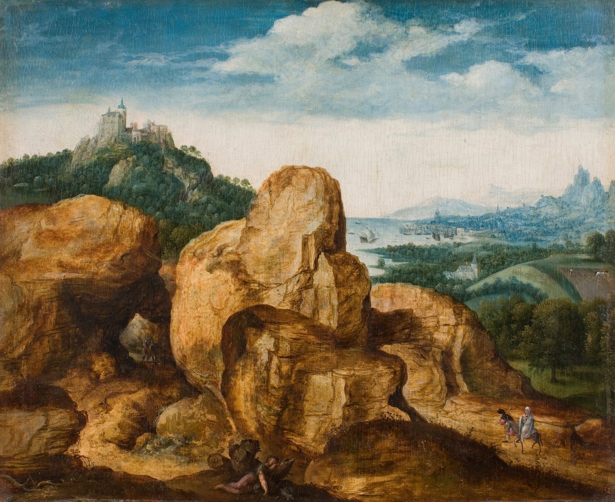 Táj egyiptomi repüléssel, 1545 körül alkotó: Cornelis Massys