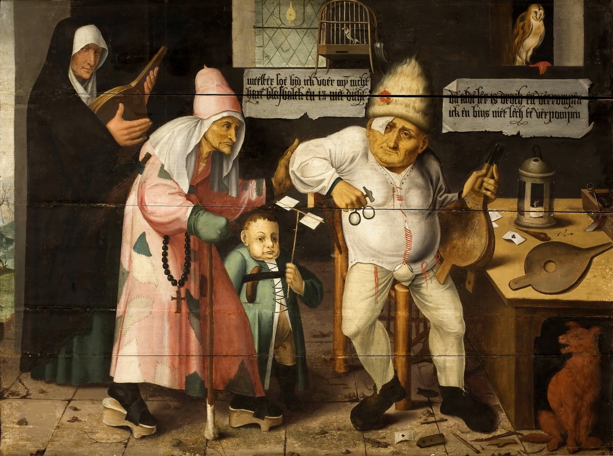 A fújtatójavítás Hieronymus Bosch után c. 1550. alkotó: Cornelis Massys