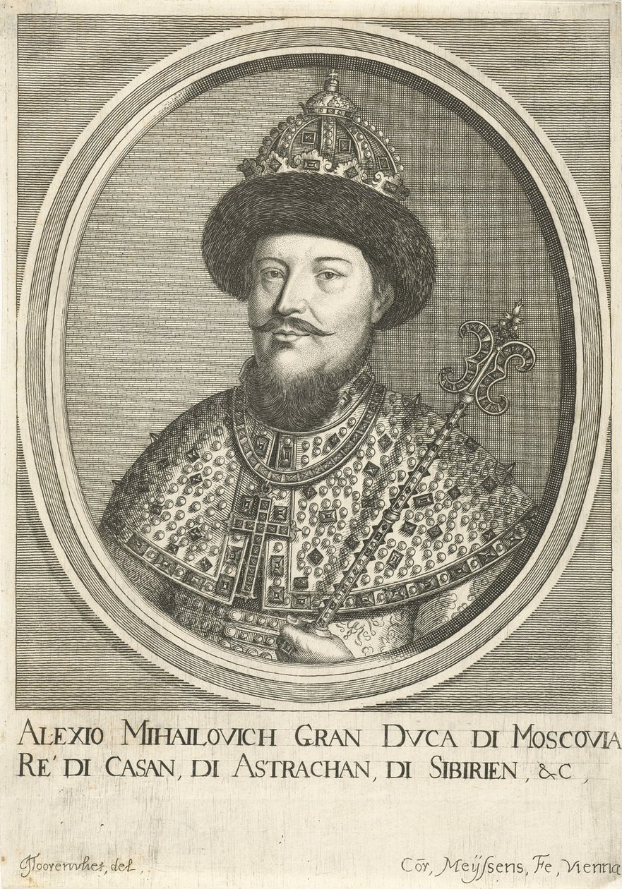 Alekszisz I. Mihajlovics orosz cár portréja 1629-1676, 1670 alkotó: Cornelis Meyssens