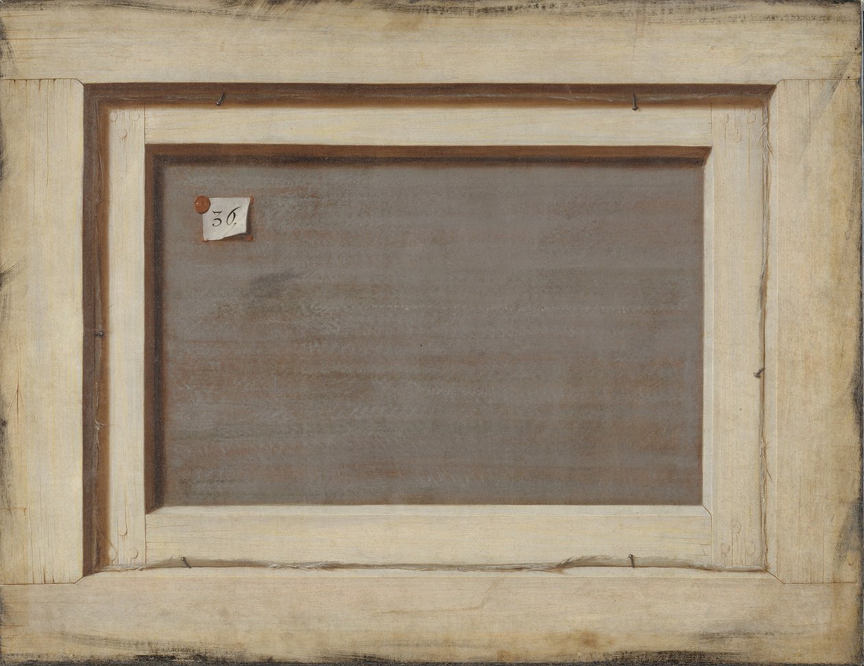 Trompe loeil. Egy keretes festmény hátoldala, 1668-1672 alkotó: Cornelis Norbertus Gijsbrechts