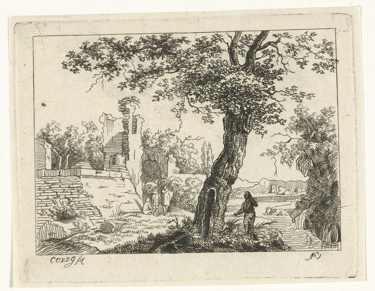 Táj romokkal alkotó: Cornelis Ouboter van der Griendt