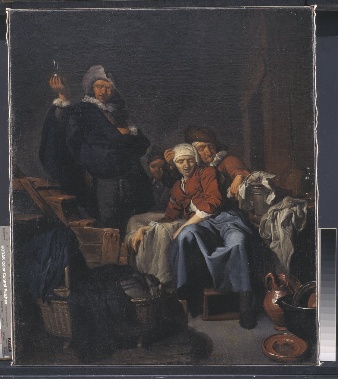 Beteg parasztasszony alkotó: Cornelis Pietersz Bega