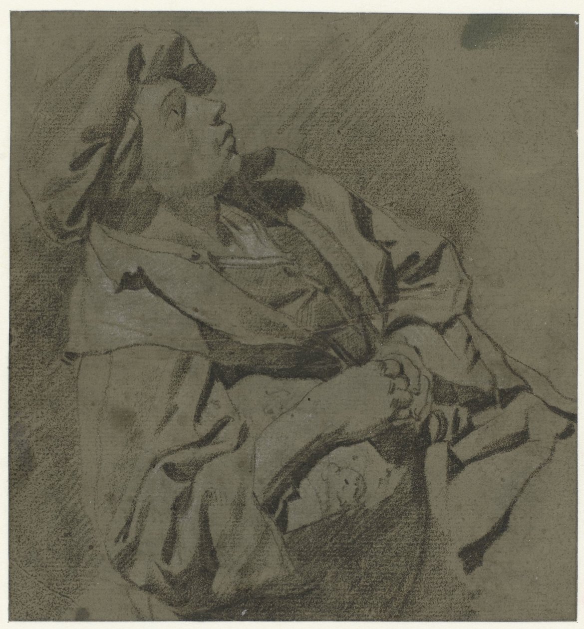 Svájcisapkás fiú, hátradőlve alkotó: Cornelis Pietersz. Bega