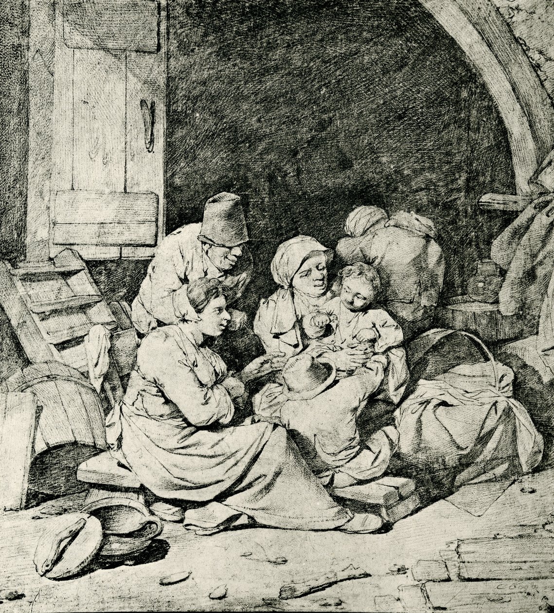 Holland farmer család alkotó: Cornelis Pietersz Bega