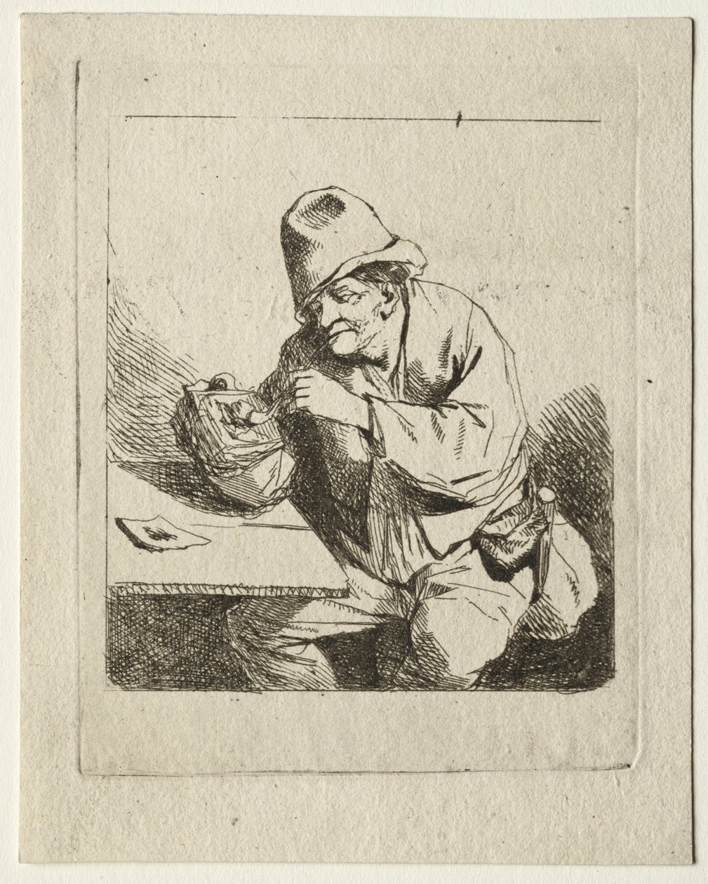 Paraszt meggyújtja pipáját alkotó: Cornelis Pietersz Bega