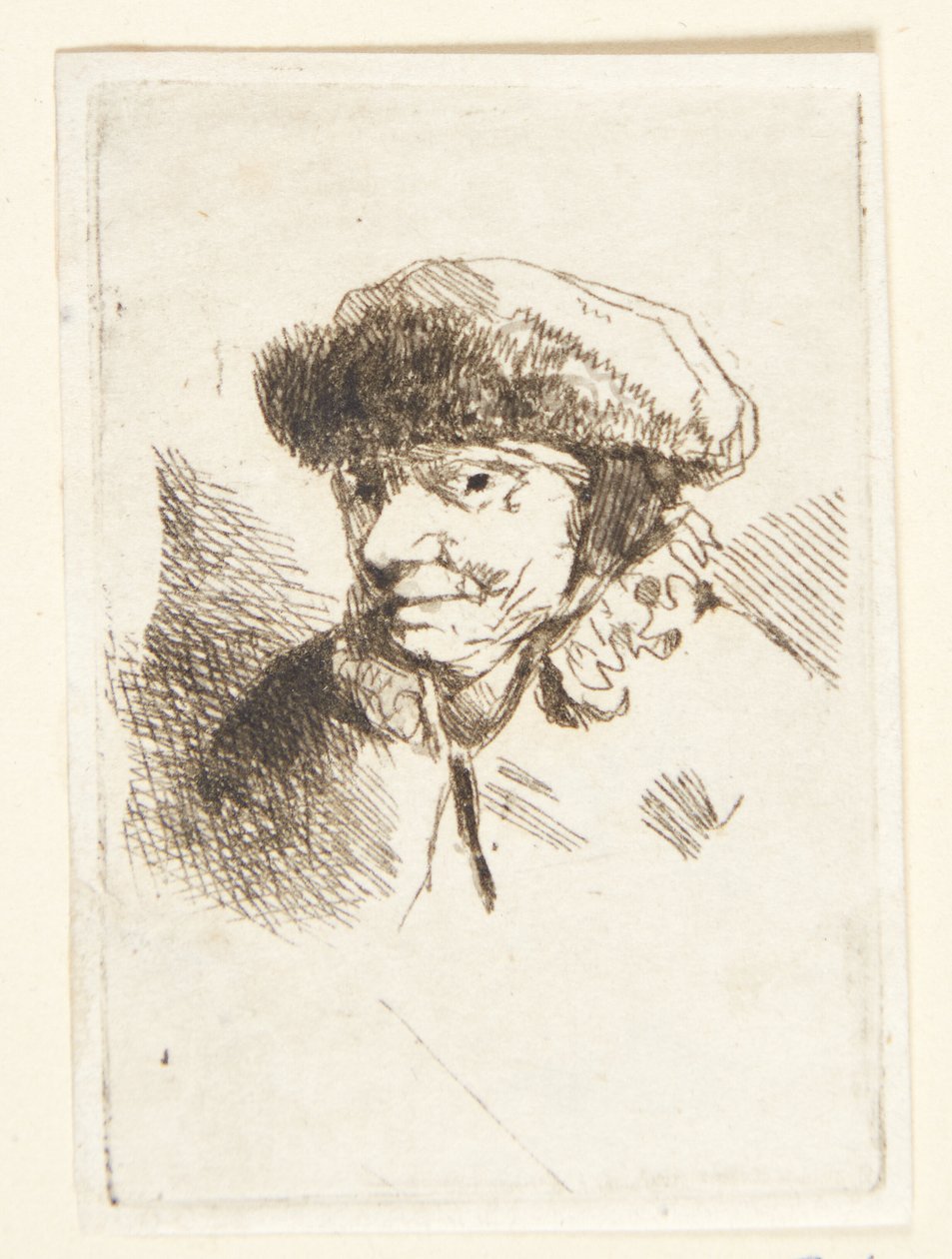 Mosolygó öregasszony prémes sapkával alkotó: Cornelis Pietersz Bega