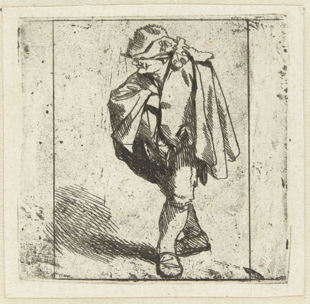Álló férfi, jobb kezét a mellén, köpenyébe bújva alkotó: Cornelis Pietersz. Bega