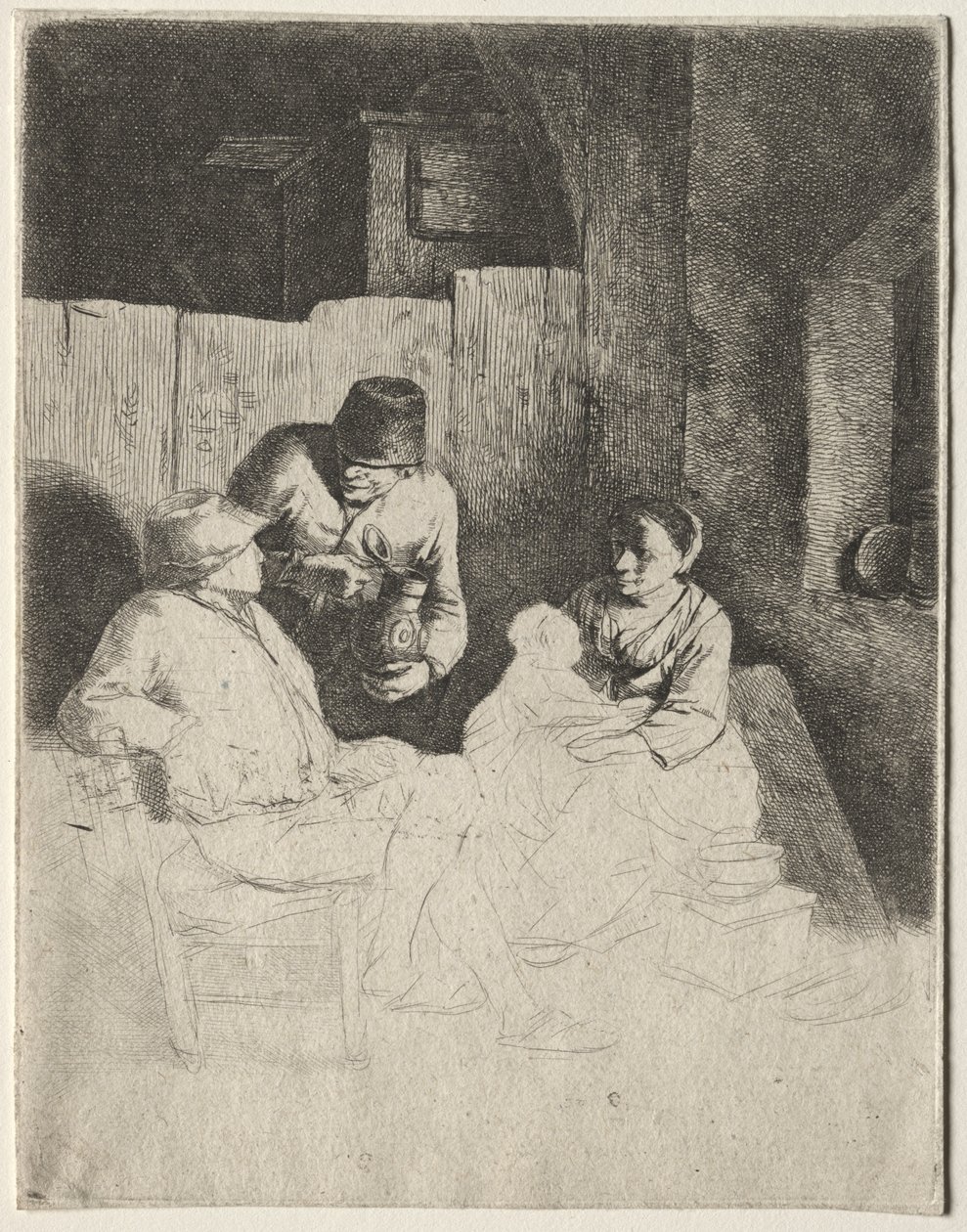 A fogadóban ülő anya, 1600-as évek közepe. alkotó: Cornelis Pietersz Bega