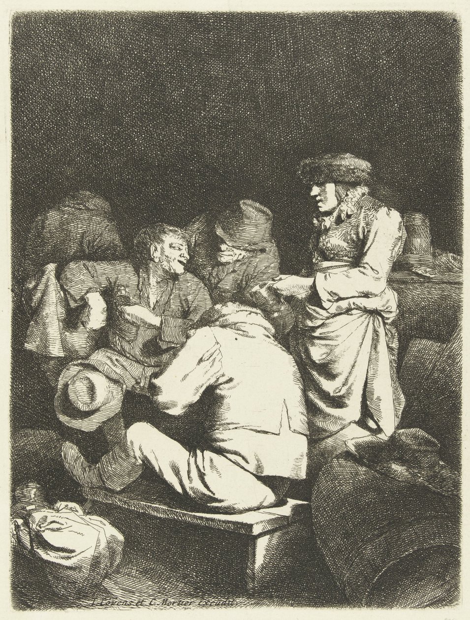 Háziasszony és társaság a fogadóban alkotó: Cornelis Pietersz. Bega