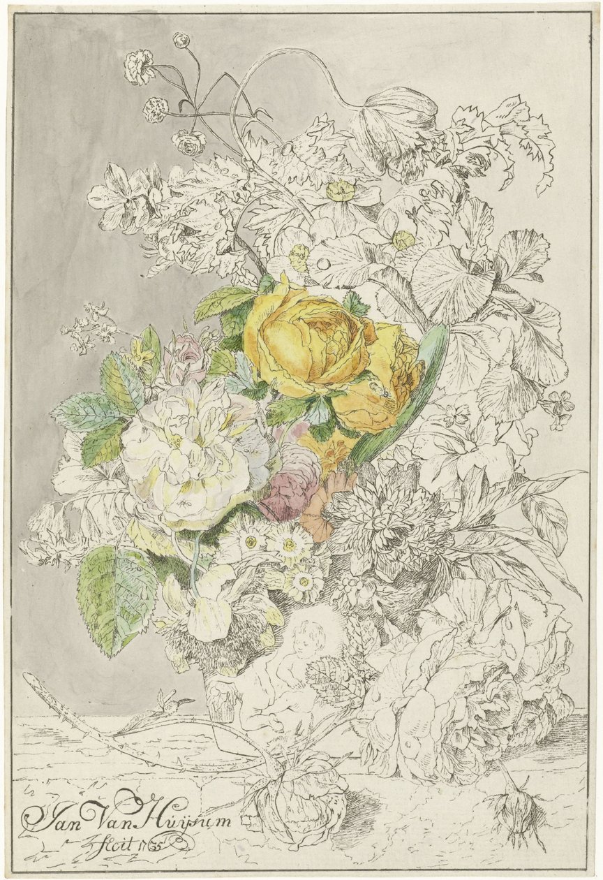 virág elrendezés alkotó: Cornelis Ploos van Amstel (signed by artist)